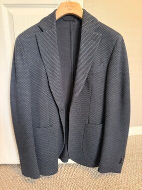 Lubiam L.B.M Dark Navy Textured Sport Coat 40R